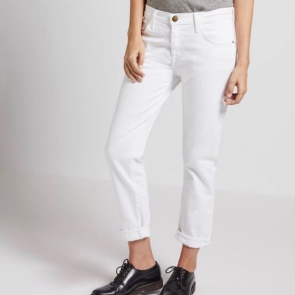 Current/Elliott The Boyfriend White Jeans 25 NWT